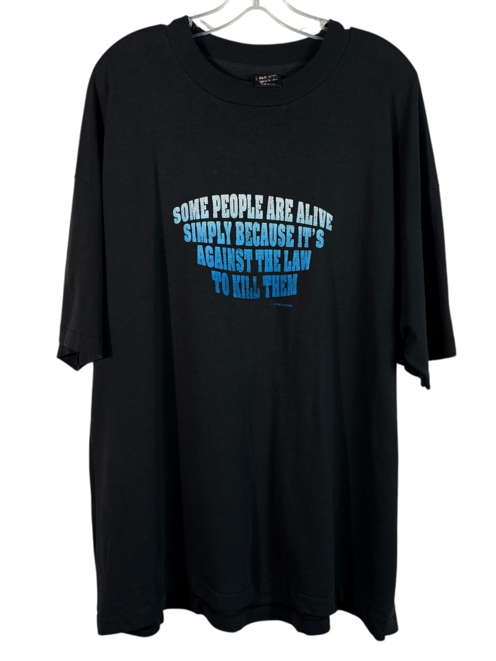 Vintage 1993 Some People Are Only Alive Comedy SIngle Stitch Word Tee 3XL XXXL